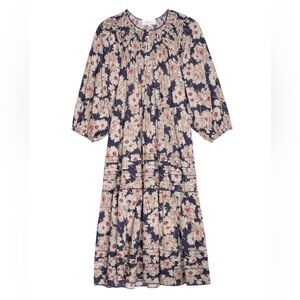 THE GREAT. Smocked Plumeria Dress 0